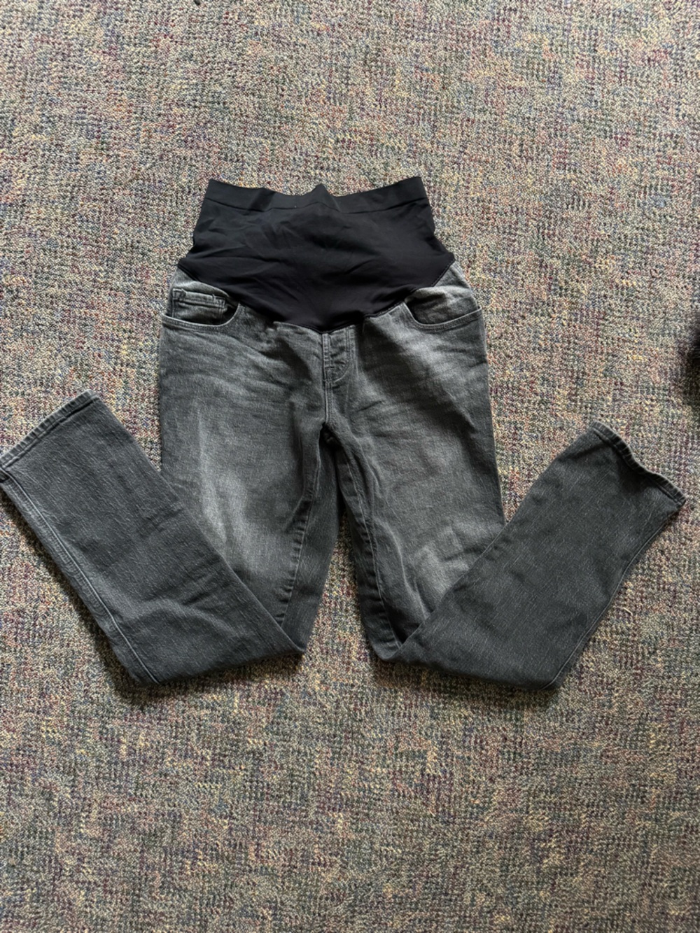 Black Straight Leg Women's Maternity Jeans